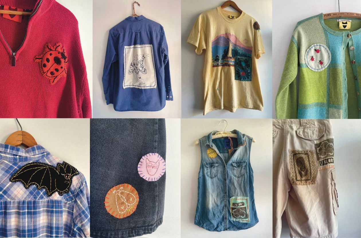 Surcyclage/Upcycling Broderie sur vêtement avec Une Raton - SMM26