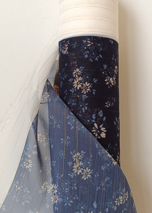 Simone printed veil - Navy