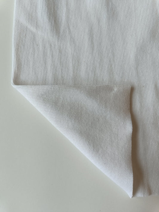 Tubular Ribbed Fabric - White