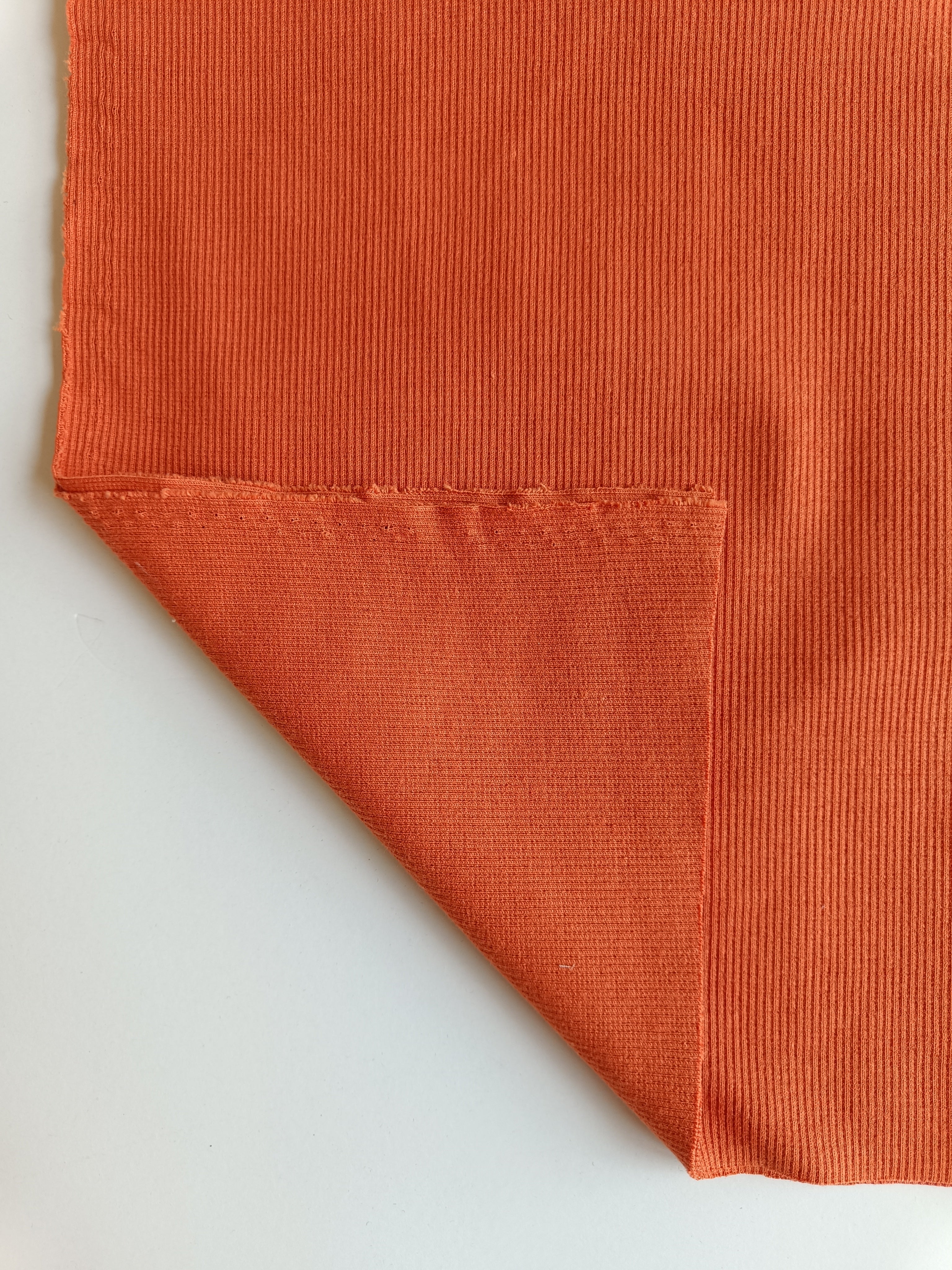 Fabric Ribbed Edge Ribbed edge - Burnt orange – Atelier Espace Fabrik