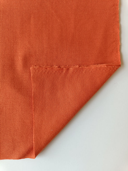 Ribbed Fabric - Burnt Orange