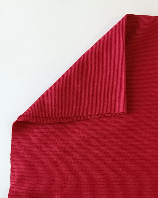 Tubular Ribbed Fabric - Cherry Red
