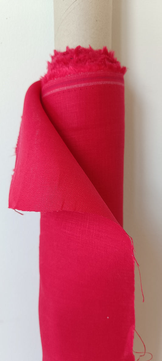 Toile de Lin - Rouge Cerise