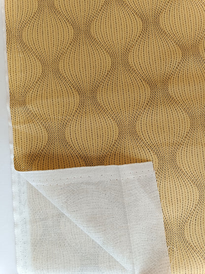 Coton à courtepointe - Courbes jaunes