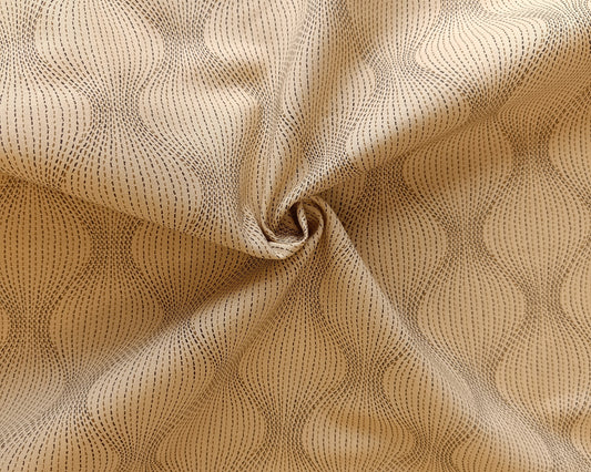 Coton à courtepointe - Courbes jaunes