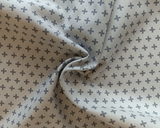 Coton à courtepointe - Croix grises