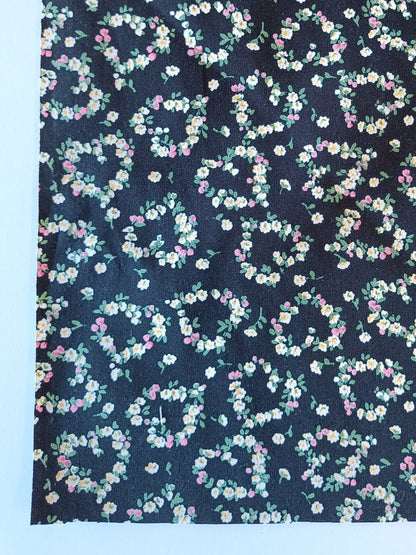 Coton à courtepointe - Coeurs fleuris