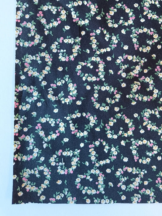 Coton à courtepointe - Coeurs fleuris