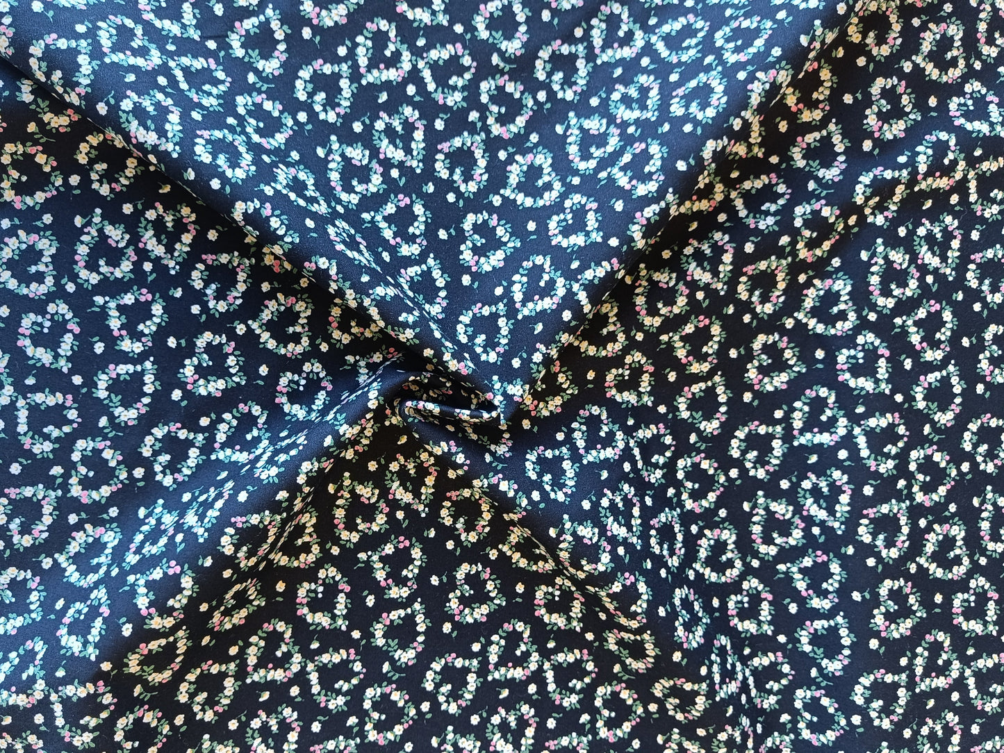 Coton à courtepointe - Coeurs fleuris