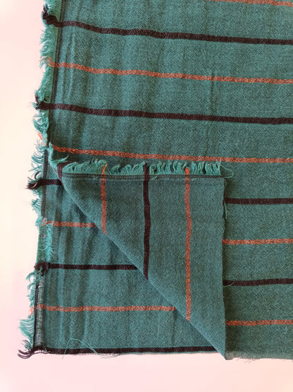 Gaze de coton - Rayures shiny vert