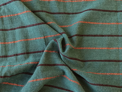 Gaze de coton - Rayures shiny vert