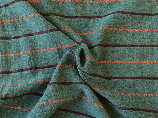 Gaze de coton - Rayures shiny vert