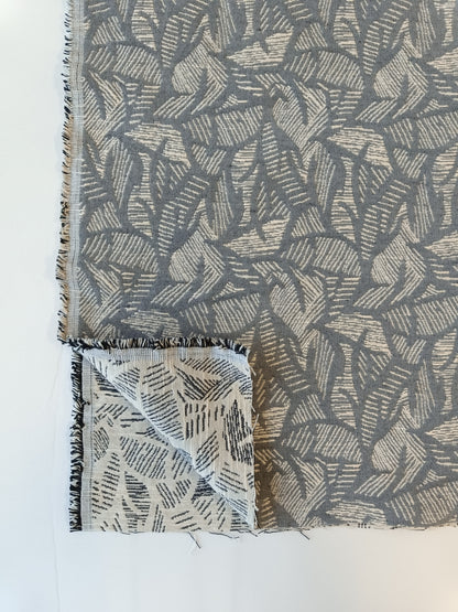 Jacquard - Feuilles grises