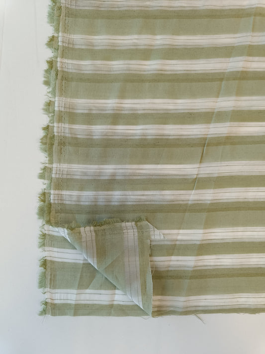 Voile - Rayures vertes