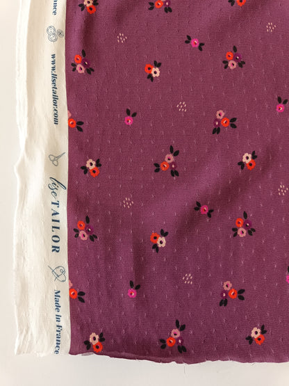 Viscose crepe - Plum plumetis