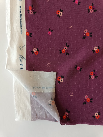 Viscose crepe - Plum plumetis