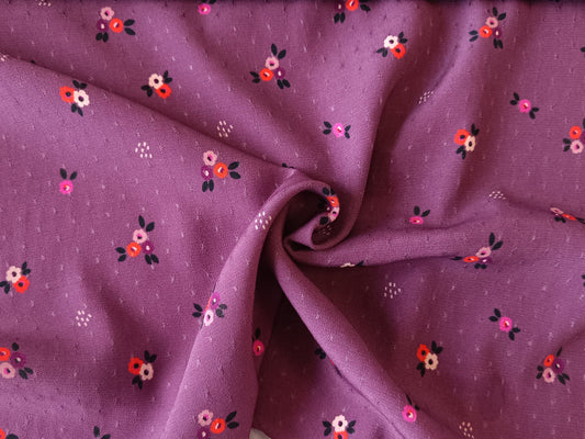 Viscose crepe - Plum plumetis