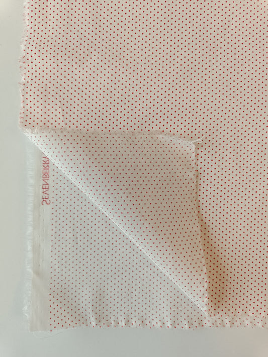 Quilting cotton - Red polka dots