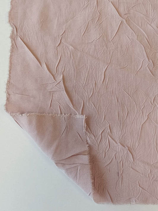 Voile effet froissé - rose poudré