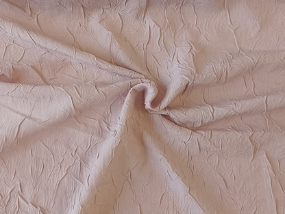Voile effet froissé - rose poudré