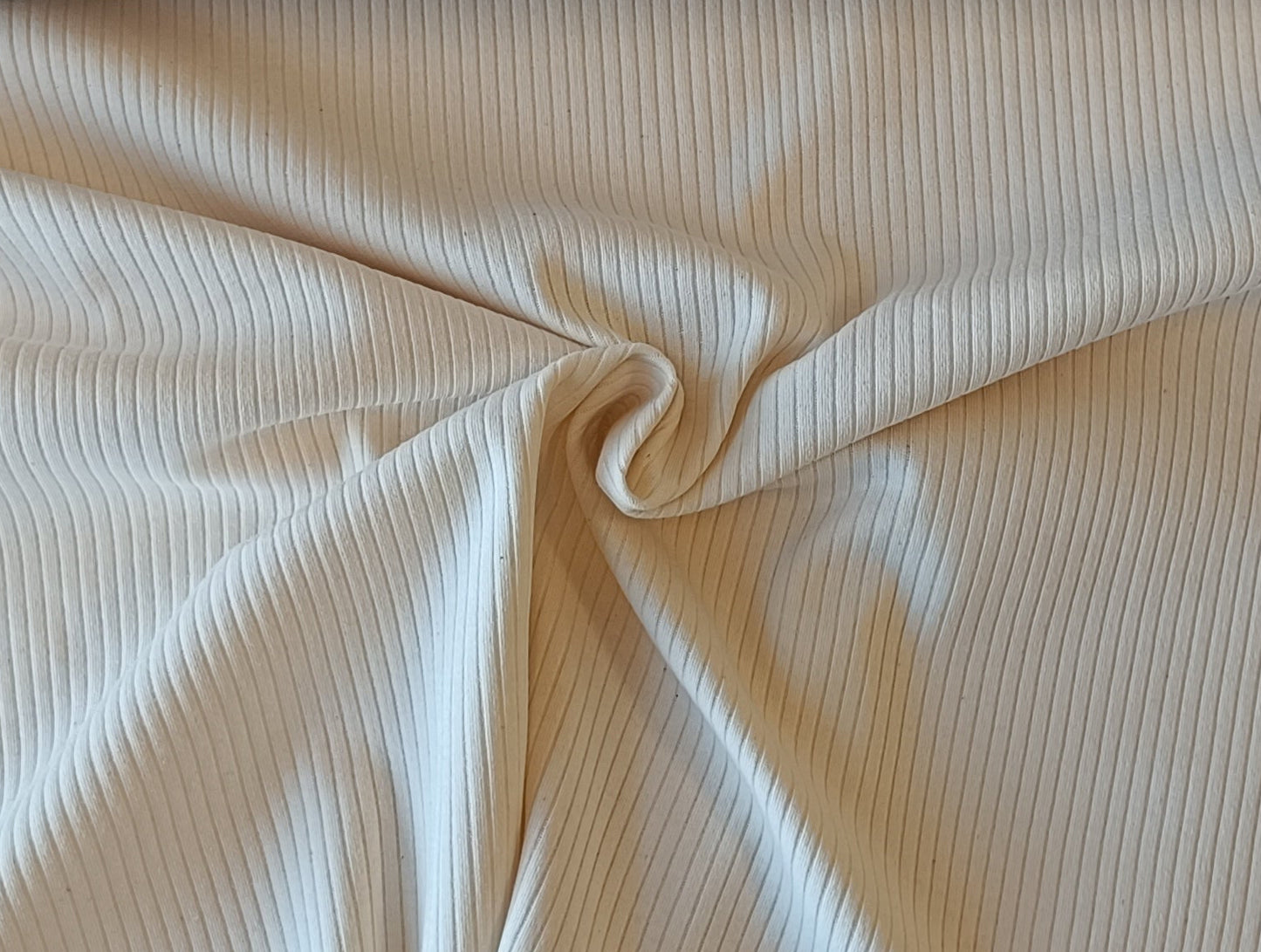 Tricot côtelé tubulaire - Blanc cassé