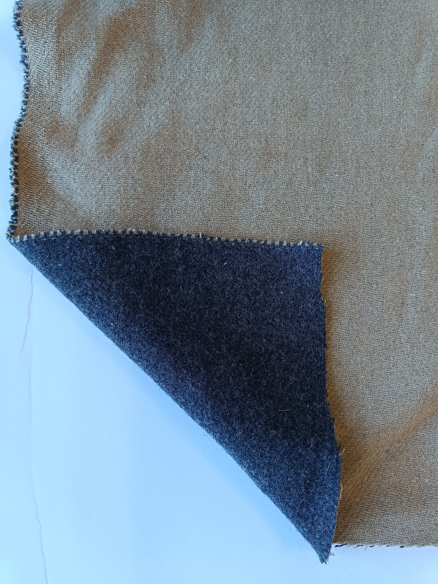 Laine réversible - gris/beige