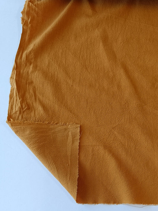 Coton froissé "crumple" - Moutarde