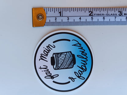 Autocollant "Fait main & fabulous"