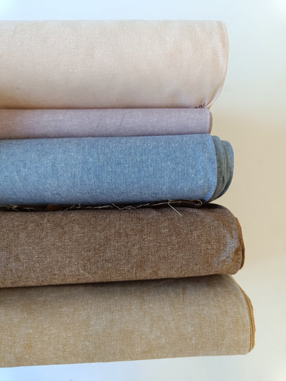 Chambray de lin/coton (5 couleurs)