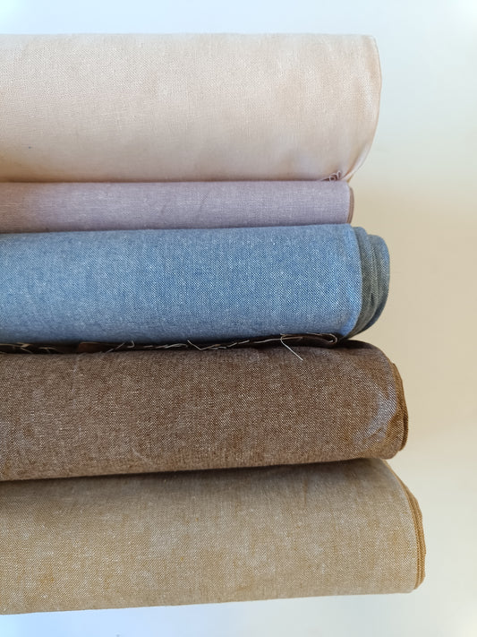 Chambray de lin/coton (5 couleurs)