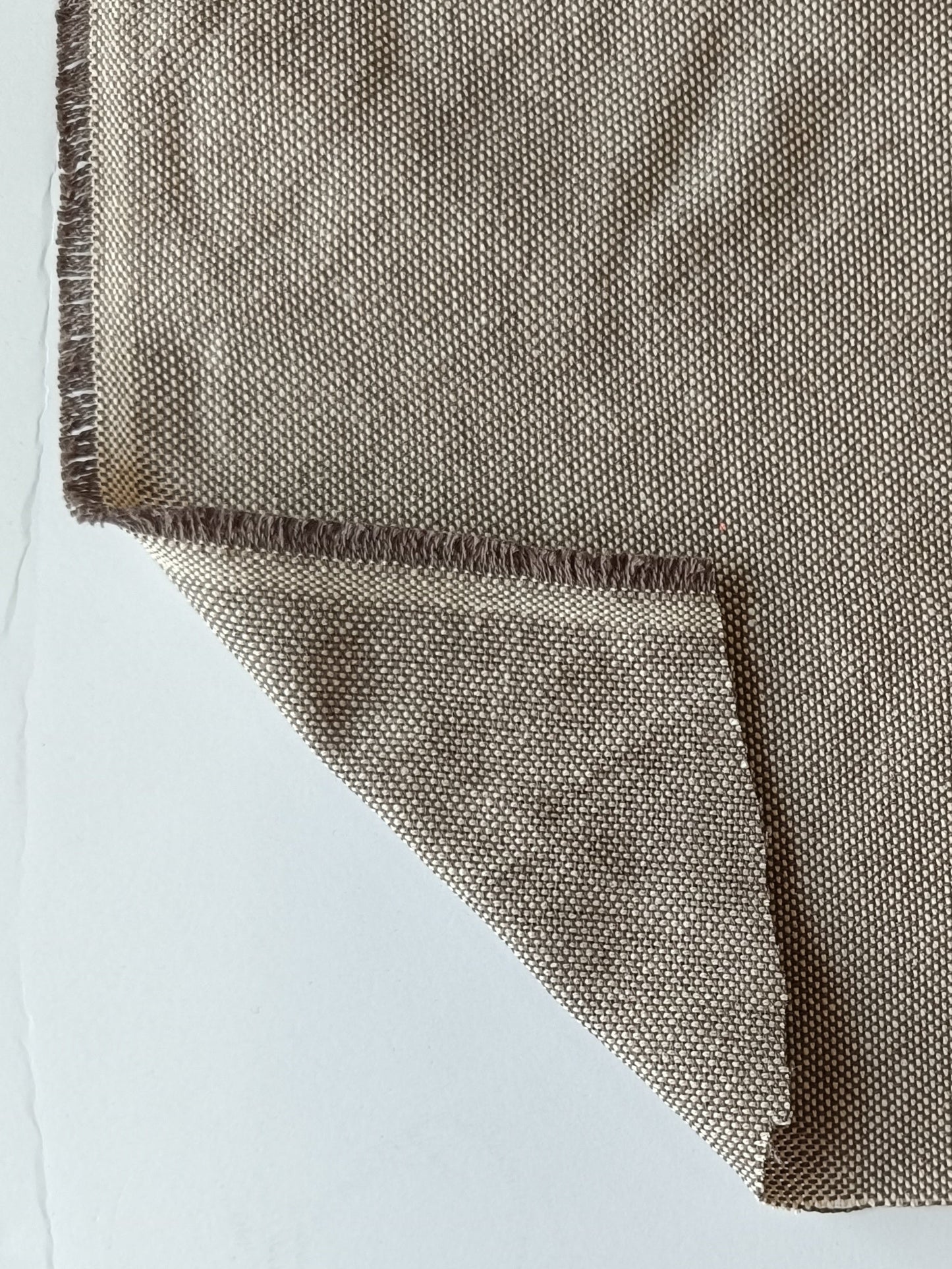 Chambray de coton (tissage épais) - Noisette