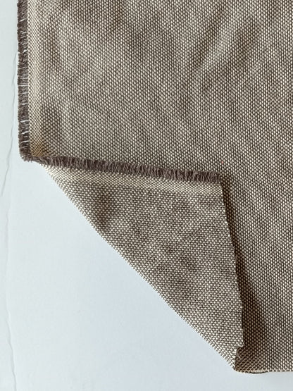 Chambray de coton (tissage épais) - Noisette