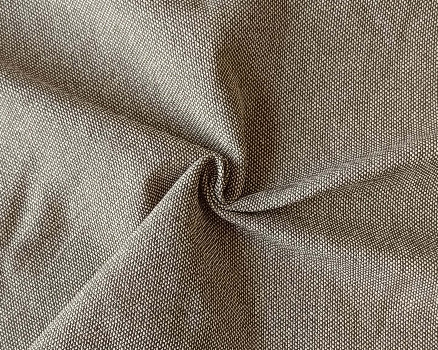 Chambray de coton (tissage épais) - Noisette