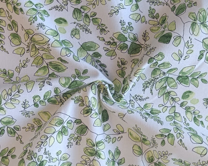 Coton à courtepointe - Feuilles vertes