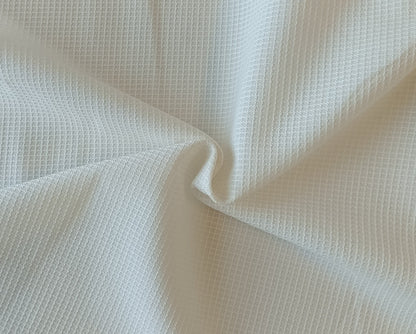 Coton texturé - Quadrillage écru