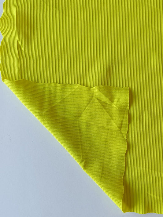 Tissu à maillot côtelé - Jaune chartreuse