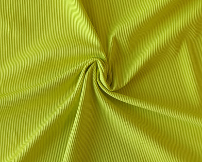 Tissu à maillot côtelé - Jaune chartreuse