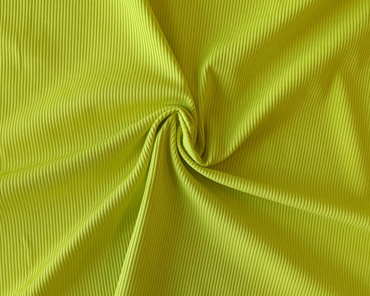 Tissu à maillot côtelé - Jaune chartreuse