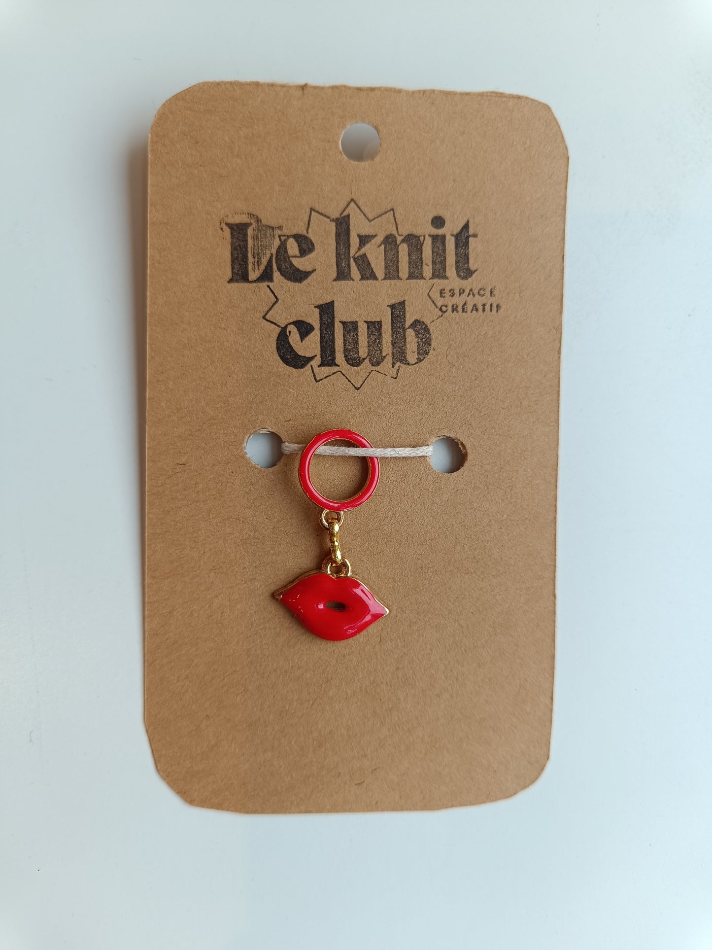 Marqueur de mailles "bouche" - Le knit club