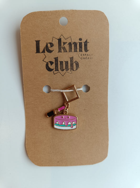 Marqueur de mailles "gâteau" - Le knit club