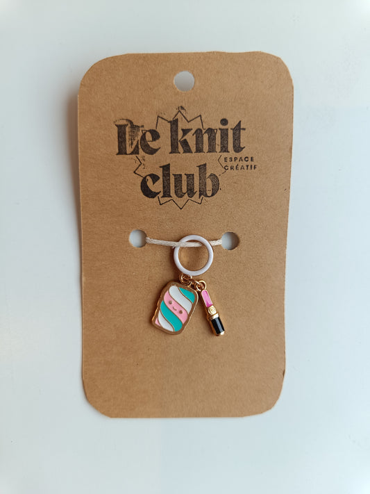 Marqueur de mailles "guimauve" - Le knit club