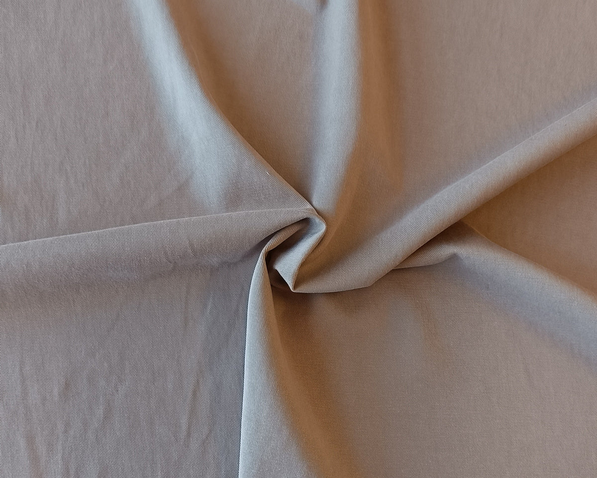 Sergé coton/tencel - Taupe