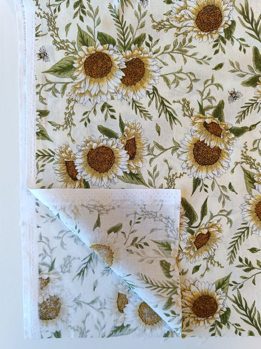 Coton à courtepointe - Grands tournesols