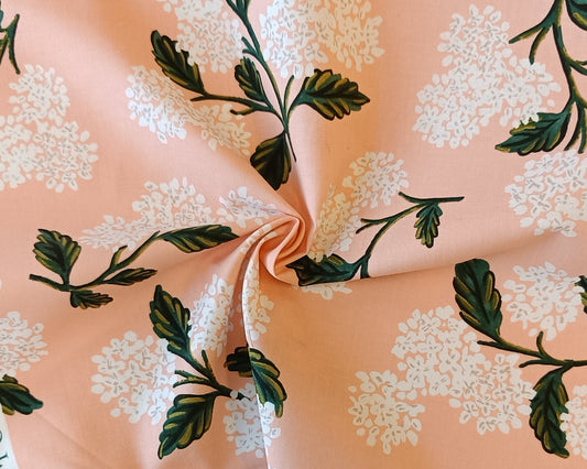 Coton à courtepointe - Hydrangers rose