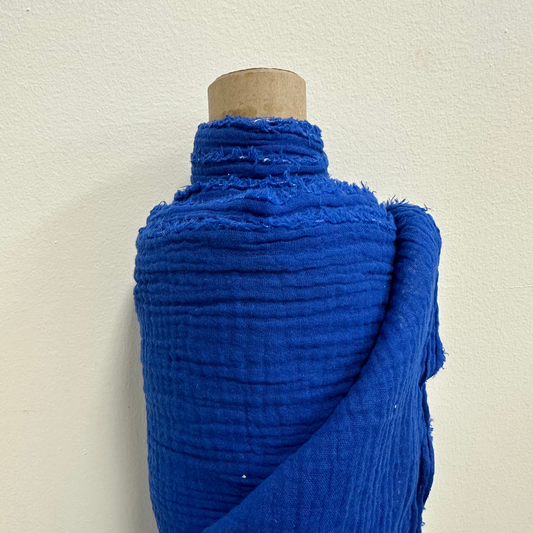 Double gauze cotton - Electric blue