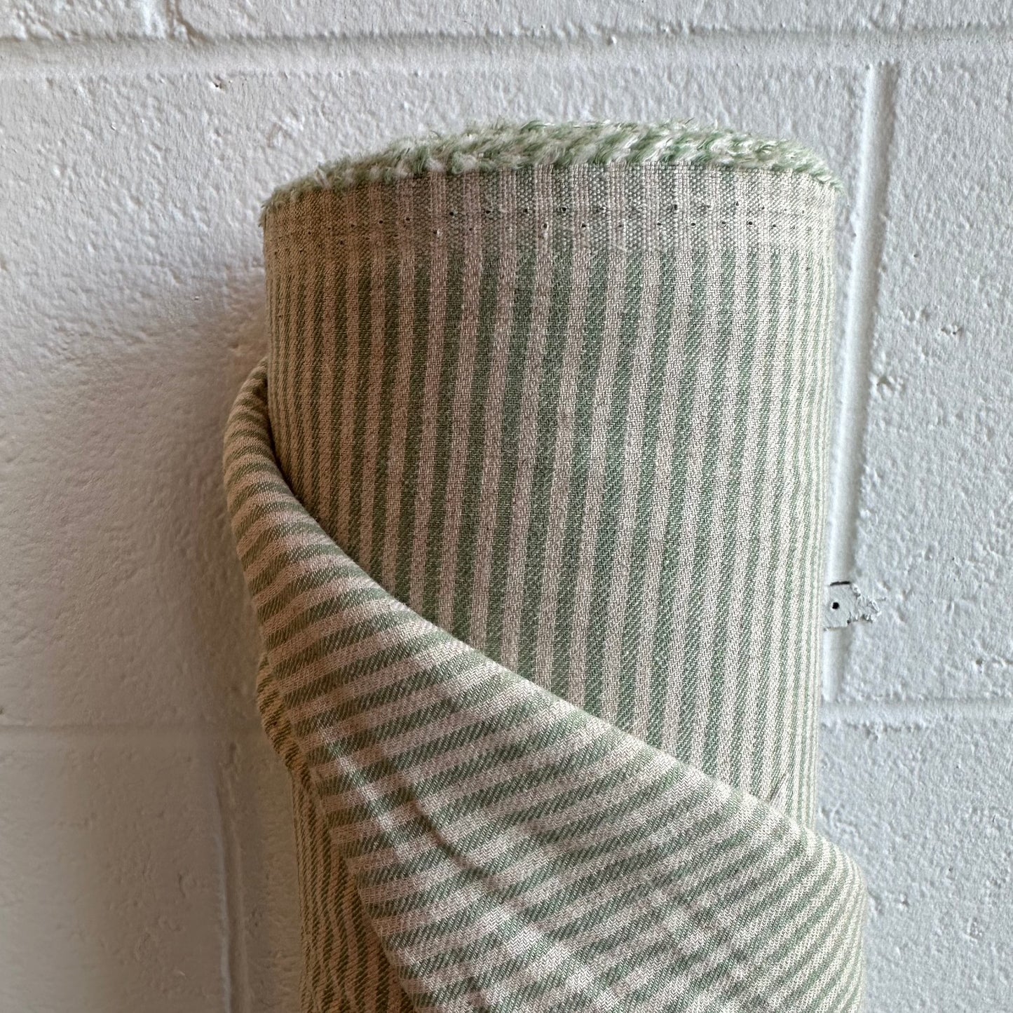 Linen / Tencel / Cotton - Green stripe