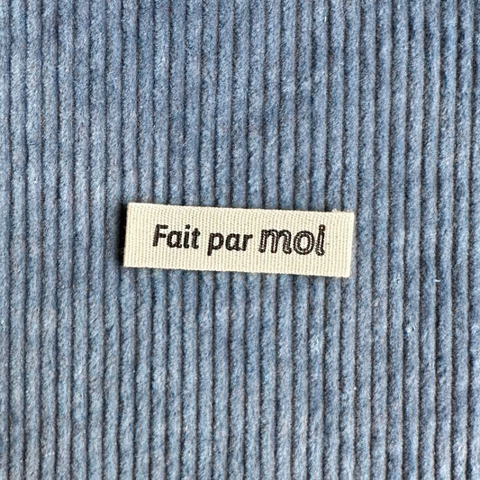 Fait par moi - Étiquettes de coton en français