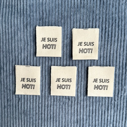 OMG / HOT - Étiquettes de coton en français