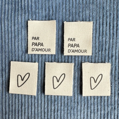 BY PAPA D'AMOUR - Cotton labels in French