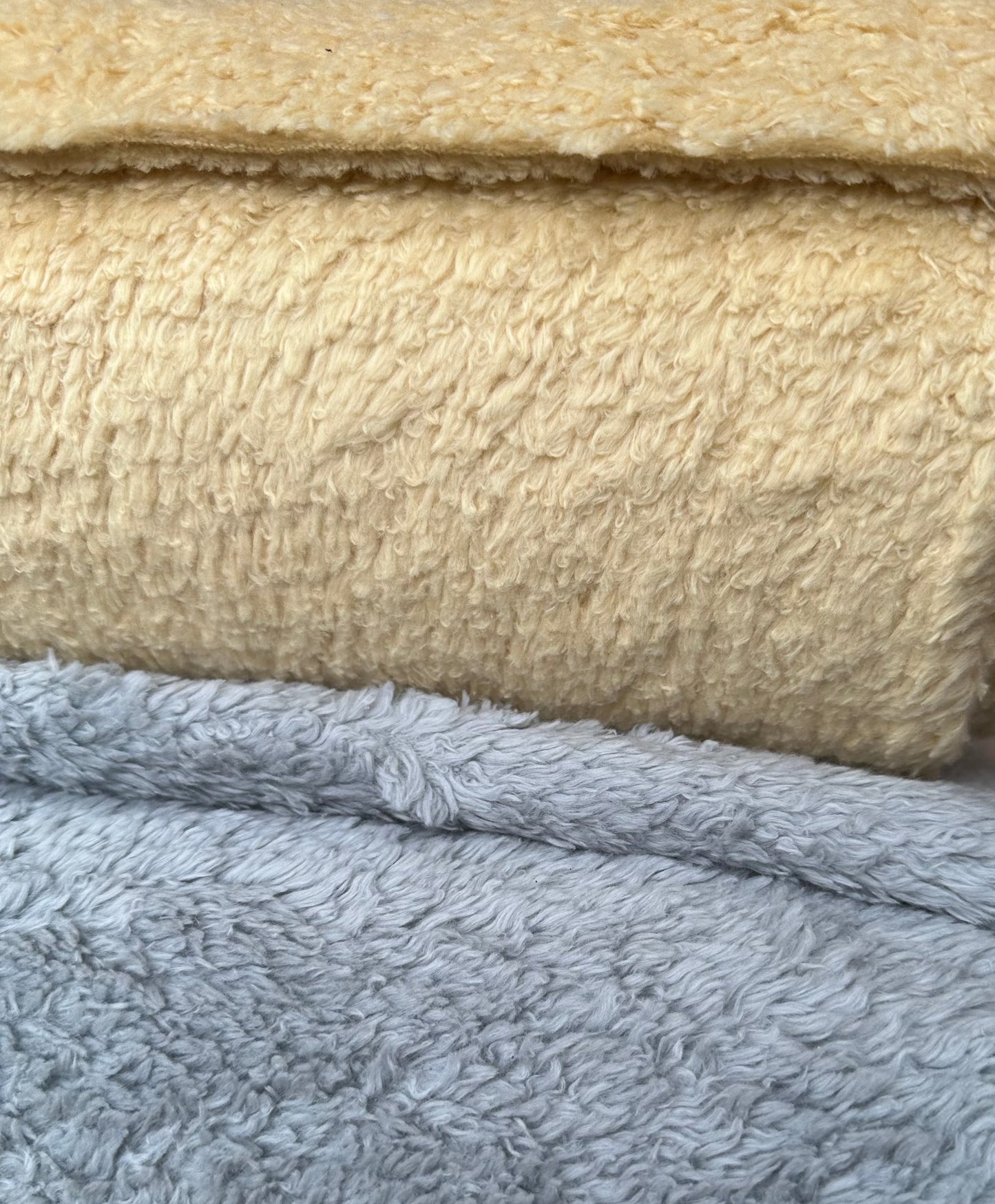 Sherpa coton - Beurre ou Bleu gris